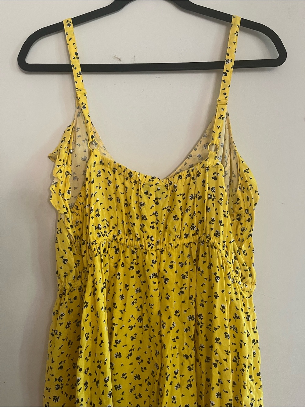 Torrid Yellow Floral Mini Dress 2X Ruffle Sundress Vacation Romantic - Picture 7 of 8